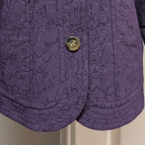 Coldwater Creek Royal Purple Textured Jacket Size W18 - Picture 11 of 11
